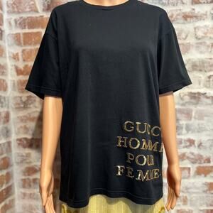 GUCCI Homme Por Femme Cotton Scoop Neck T-Shirt SZ XS